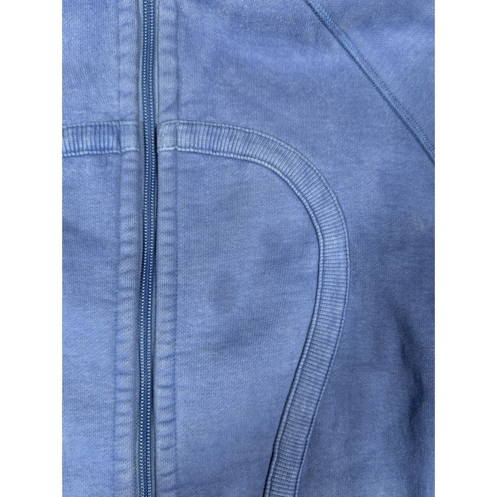 Vintage Lululemon Scuba Hoodie Womens‎ 6 Rocksteady Blue Cotton Fleece Full Zip - Picture 10 of 16
